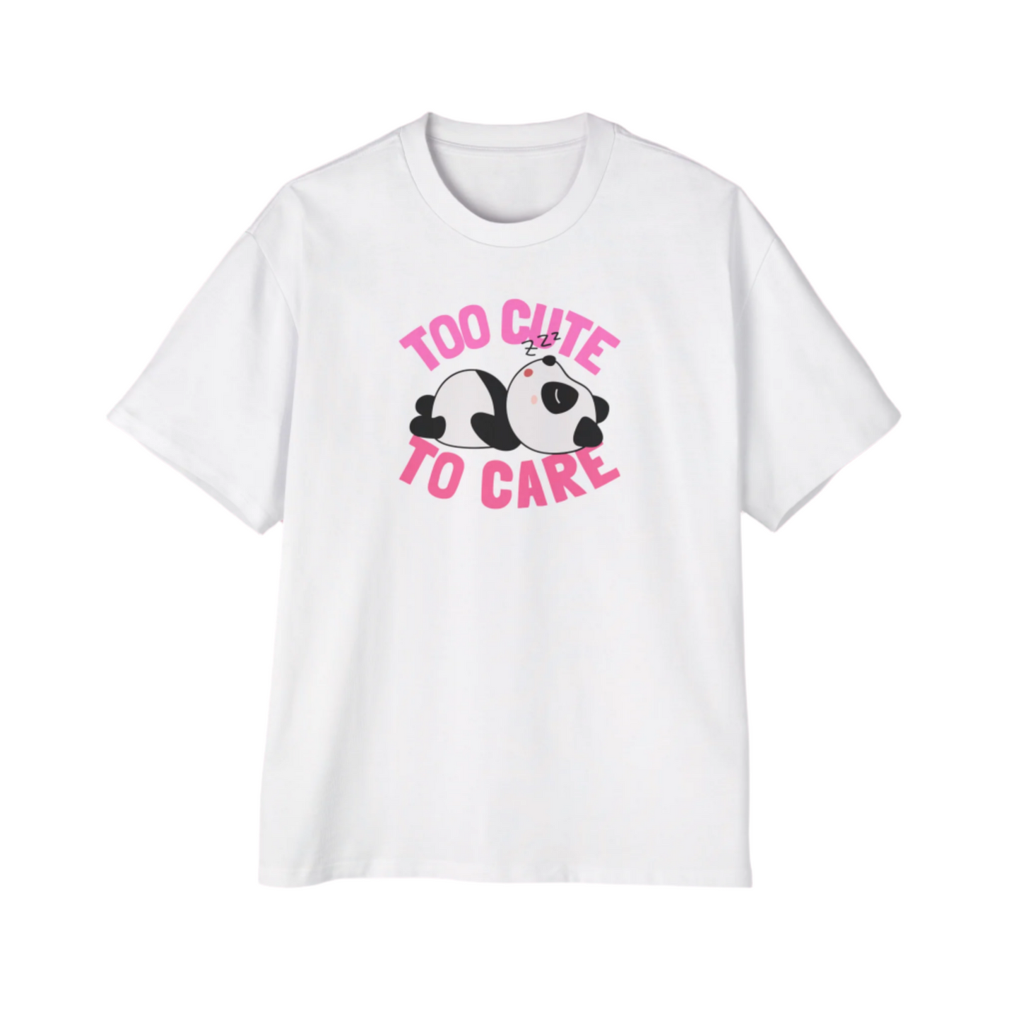 Too Cute to Care Panda Oversized Fit Tee